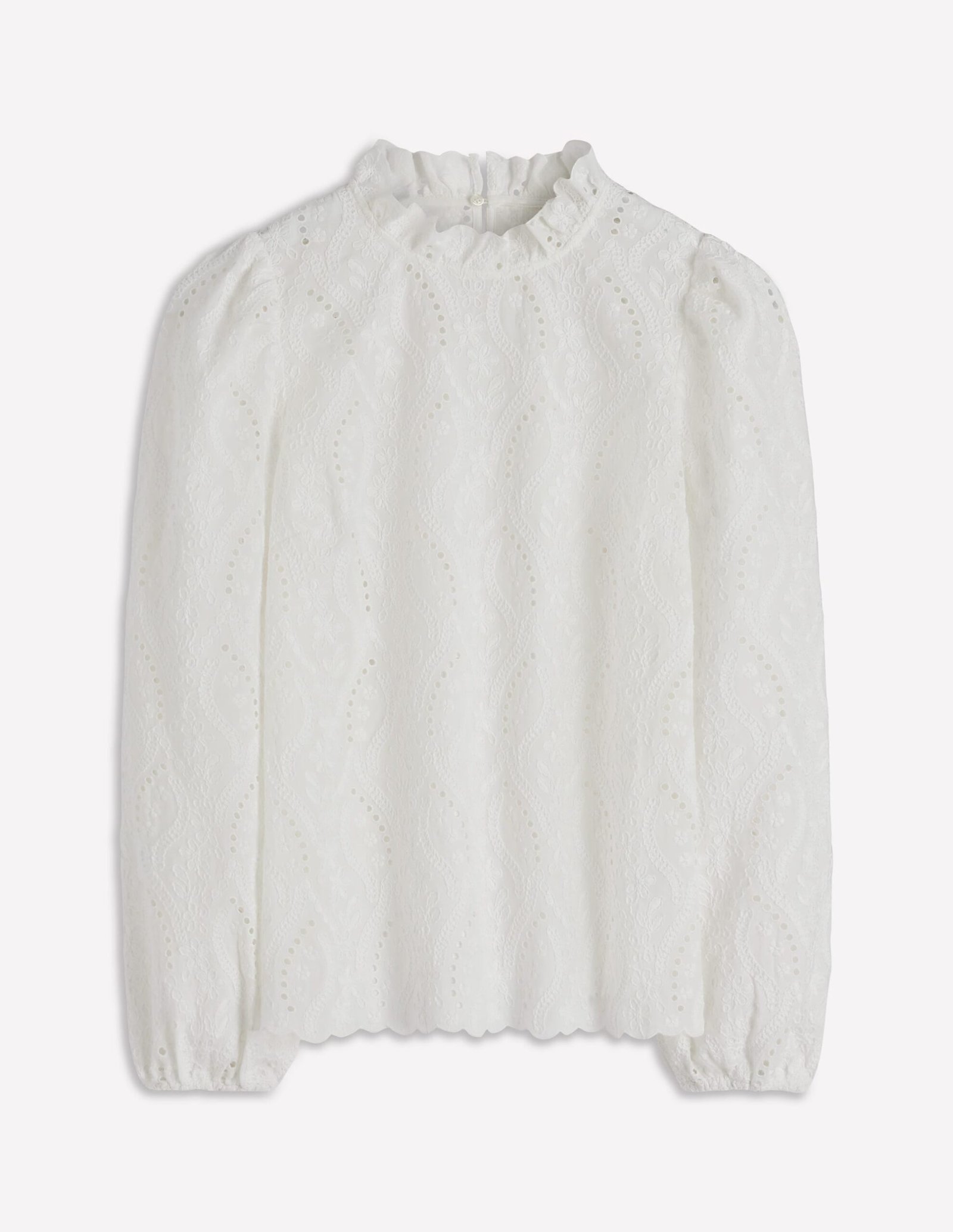 Puff Sleeve Interest Top-Ivory - Image 6